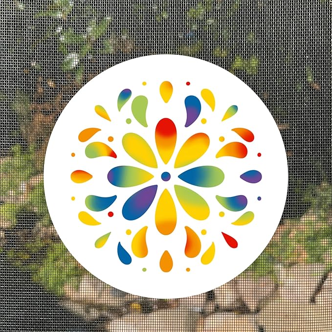 Screen Door Magnets Double Sided – Keep People, Kids, and Dogs from Running into a Screen Door. Saver - Robbins Aria Rainbow Flower