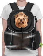 PetAmi Dog Front Carrier Backpack, Ventilated Adjustable Dog Pet Cat Chest Carrier Backpack, Dog Carrier for Hiking Camping Travel, Small Dog Puppy Medium Cat Carrying Bag, Max 10 lbs, Black