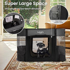 Love's cabin Pet Puppy Dog Playpen, Small Dog Tent Crates Cage Indoor/Outdoor, Portable Exercise Playpen for Cat, Foldable Pop Up Dog Kennel Playpen with Carring Case (S, Grey)