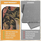 2 Pack Art Cat Scratcher, Wall-Mountable Cat Scratch Pad, Cat Wall Scratcher 16.7x11x1 Inch Cat Scratching Board for Indoor Cats Toy (Hummingbird & Flower)