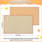 Newwiee 2 Pcs Cat Scratch Furniture Protector Mat Sofa Couch Protector for Cats Pet Scratching Pads for Couch, Sofa, Chair, Easy Installation(23.6 x 35.4 Inch)