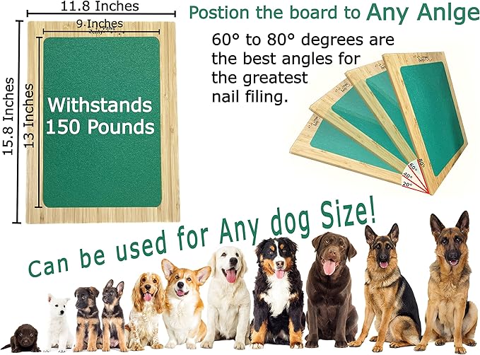 Dog Scratch Pad for Nails, Dog Nail File Board Trimmer, Scratch Board For Dogs, Nail File for Dogs, Scratching Pads, Scratchboard Mat, Pet Scratcher, Puppy Filer, Sander, Files, Doggy Emery