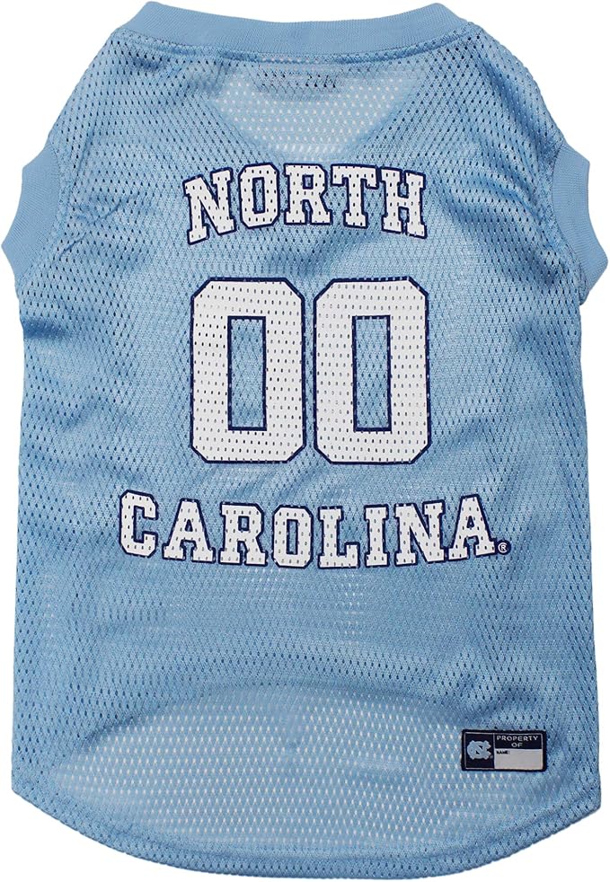 Pets First NCAA North Carolina Tar Heels Basketball Jersey for Dogs & Cats, Medium - Licensed North Carolina Tar Heels Pet Tank Jersey (UNC-4020-MD)