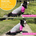 KYEESE 2Pack Dog Shirt with Sleeves, Lightweight Sun Protection Dog T Shirts for Medium Large Dogs Girl, Breathable Pet Tank Top Reflective Dogs Clothes for Summer Outdoor Walking, Rose+Grey, 2XL
