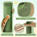 Yaheetech Cactus Cat Tree, 66?H Cat Tower for Indoor Cats, Multi-Level Cat Tree with Large Condos & Ramp, Pet Play House with Padded Perch, Platforms, Basket & Hanging Ball, Green/Brown