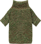 Fitwarm Knitted Turtleneck Dog Sweater, Thermal Dog Winter Clothes for Small Dogs Boy Girl, Holiday Pet Outfit, Heather Green, XS