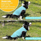 KYEESE 2 Pack Dog Shirts for Large Dogs Quick Dry Breathable Stretchy Sun Protection Dog T-Shirts with Reflective Label Tank Top Sleeveless Vest Dogs Clothes, Grey+Blue, 3XL