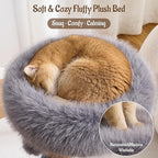 33" Modern Cat Tree for Indoor Cats, Aesthetic Natural Wood Cat Tower with Branch-Style Scratching Posts, Luxury Plush Faux Fur Cat Bed with Natural Loft, Perch & Hanging Ball, Almond Khaki