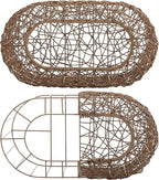 Fun Stackable Cat Condo for Indoor Cats - Interactive Play Faux Rattan Cat House for Indoor Cats Kitty, Pet Friendly Top/Side House Entry, Cat Bed Enclosed