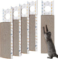 4 Pcs 15 Inch Door Hanging Cat Scratcher Cardboard Cat Scratching Board Reversible Door Hanger Scratcher Kitty Scratching Post Pad Mat for Indoor Doorknob Wall Floor
