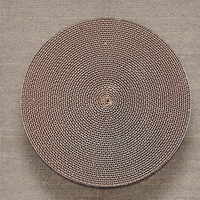 Round Cat Scratcher Pad 10 inch Diameter 3/5 inch Thickness Scratch Replacement Refill Scratching Board Cat scratchers for Indoor Cats (4 Pc)