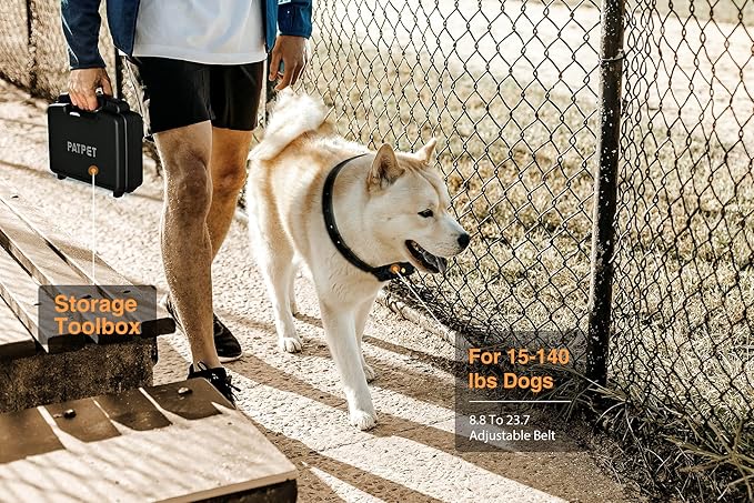 PATPET Dog Training Collar for 2 Dogs (15-140lbs) - 3/4 Mile Range E Collar Shock Collar for Large Dog