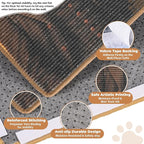 Sisal Cat Scratcher Mat, Cat Wall Scratcher for Indoor Cats, 23.6x15.7 Inch Cat Scratch Pad with Hook & Loop, Wall Mounted Cat Scratching Post to Protect Couch and Carpet（Gentle Cat）
