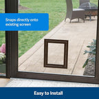 PetSafe Pet Screen Door - Heavy Duty, Tear- & Puncture-Resistant Dog & Cat Mesh Flap - Storm Door Compatible - Small - for Dogs & Cats up to 30 lb