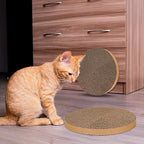 Scratch and Spin Cat Scratcher Replacement Pads for Active Play, Natural Recycled Corrugated Cardboard, Supports Pet Behaviors, Relieves Stress - 2 Count