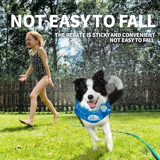 ALL FOR PAWS Cooling Bandana for Dogs, Blue, M(Neck Girth 38-46 cm), Dog Collar
