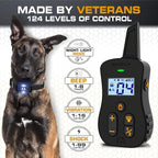 INVIROX Ultra K9 Dog Training Collar with Remote, 124 Levels for Reactive, Stubborn or Hard-to-Train Dogs, ¾ Mile Range, Night-Light Mode, Safe Communication, IP67 Waterproof E Collar for Large Dogs