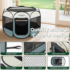 Love's cabin Pet Puppy Dog Playpen, Small Dog Tent Crates Cage Indoor/Outdoor, Portable Playpen for Cat, Foldable Pop Up Dog Kennel Playpen with Carring Case, Removable Zipper Top, Moss Green