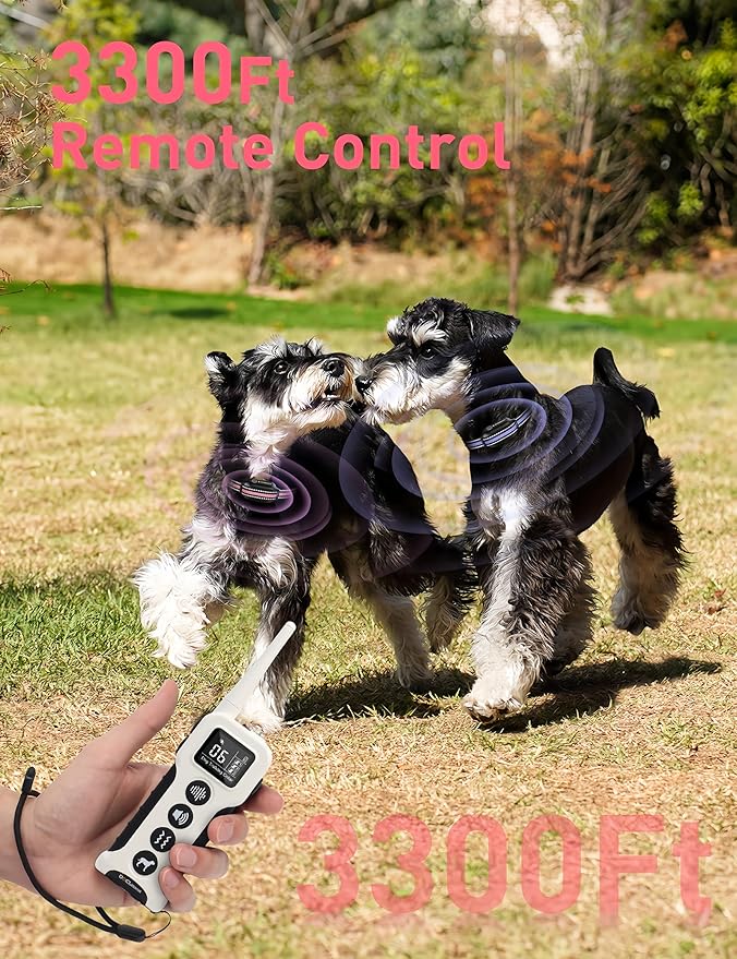 No Shock Dog Training Collar 2 Dogs, Vibrating Dog Collar, Vibration Collar for Small Medium Large Dogs - No Shock No Prongs