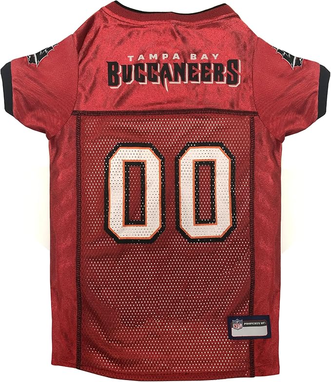 Pets First NFL Tampa Bay Buccaneers Dog Jersey, Size Large, Football Shirt Costume for Pet, Dog Sports T-Shirt, NFL Team Clothing for Cats, Licensed Pet Apparel Available in 7 Sizes and 32 Teams