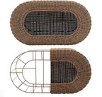Fun Stackable Wicker Cat Hideaway House - Interactive Play Rattan Cat House for Indoor Cats Kitty, Pet Friendly Top/Side House Entry, Cat Bed Enclosed