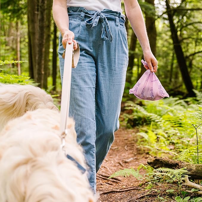 Pet Genie, Dog Poop Bags Rolls Scented, Extra Strong & Leak-Proof for Dogs, Lavender Scented, Easy Tear Pet Waste Bags, Made from 65% Recycled Plastic, 16 Rolls (240 Count)