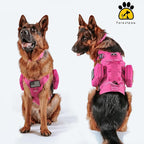 Forestpaw Dog Harness for Large Dogs,Tactical Dog Harness with Handle,No Pull Military Service Dog Vest with Pockets Adjustable for Walking Training,Hot Pink,Chest 21.5-45"