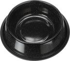 Neater Pet Brands - Outdoor Camping Style Pet Bowl - Enamel Ware Blue Black Granite Colors - Dog Cat No Tip Skid Bowls (64 oz, Black)