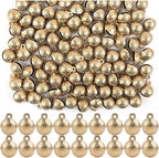 AUEAR, 100 Pieces Vintage Brass Bells 20mm Mini Jingle Bell for DIY Wind Chimes Home Decor