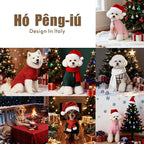 Small/Medium Dog Sweater, Warm Dog Winter Coat w/Sleeves, Comfortable High Neck Premium Dog Clothes for Schnauzer-Best for Holidays, Daily Walks M Red
