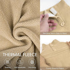 cyeollo Fleece Dog Pajamas for Small Dogs, Warm Turetleneck Dog Pjs Stretchy Soft Doggie Onesie Dogs Winter Clothes Thermal Pet Jammies Boy & Girl Puppy Fall Coat, Beige S