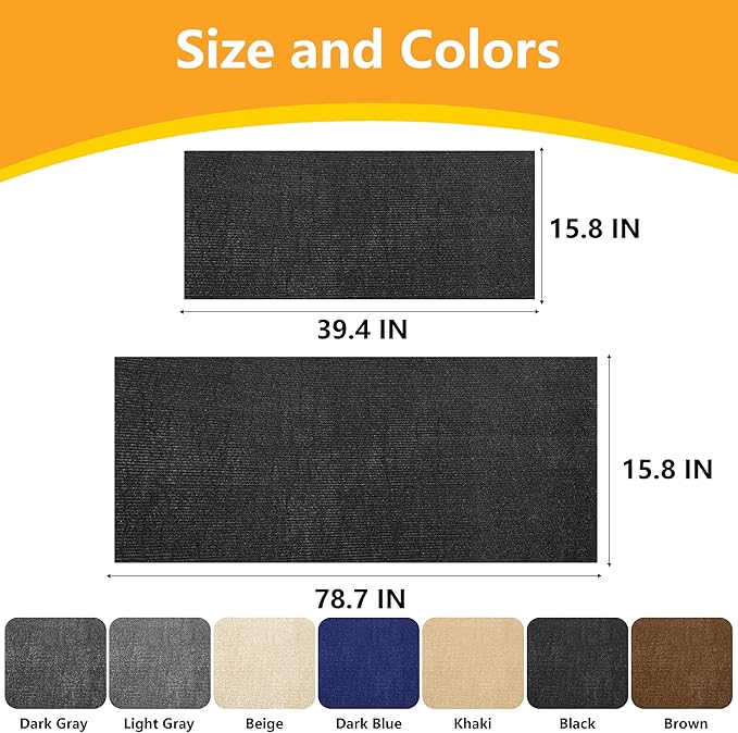 Cat Scratch Pad for Wall,Cuttable and Adhesive Cat Scratching Mat,Fun Interactive Scratcher,Cat Scratch Furniture Protector (Black,39.3×15.8inch)