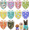 10PCS Easter Dog Bandanas for Medium Dogs Triangle Bibs Scarves Boys and Girls Grooming Accessorie