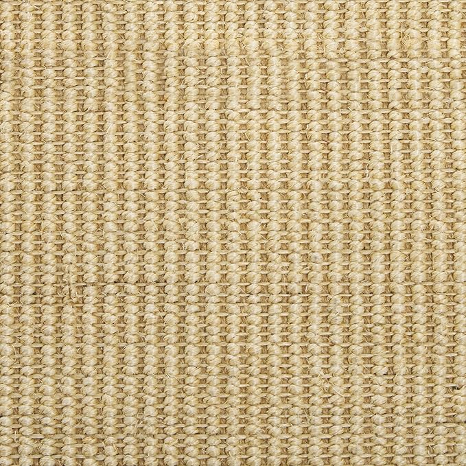 SAFAVIEH Cat Scratch Mat Pad Collection, 12" x 20" Oval, Beige, Sisal & Jute Boucle Weave, Velcro & Slip Resistant Backing