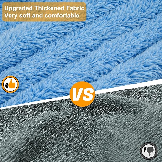 Bienbee Dog Bathrobe, Quick Drying Super Absorbent Dog Robes for After Bath, Warm Keeping Dogs Towel, Dogs Bath Supplies, Light Blue XXL