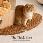 797Audio Flower Cat Tree, 37" Wood Branch Cat Tower, Pink Cloud Cat Tree with Scratching Post for Indoor Adult Cats, Luxury Cat Tree with Mushroom Cat Scratcher & Interactive Squeaky Toy