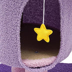 Cat Tree, Multi-Level Cat Tower for Large/Small Cats Climbing Kitty House with Resting Platforms & Scratching Posts Cats Activity Center Cat Climbing High Load Capacity (Purple)