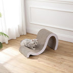CSR1013B Kona 27" Modern Cardboard Double-Sided Wave Cat Scratcher with Catnip, Cloud