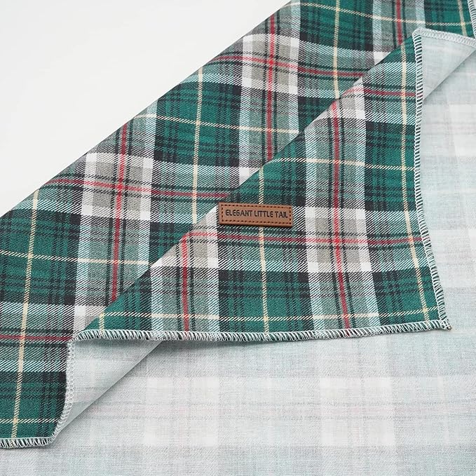 Elegant Tail Christmas Bandana - Soft, Adjustable, Washable Square Dog Scarf for Small to Large Dogs - Perfect for Girls and Boys