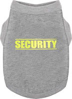 Discover Cozy Cotton Canine Wear: Soft, Lightweight, and Breathable Dog Shirt Vest with Eye-Catching Graphics(Security), Keeping Your Furry Friend Warm and Comfy! Grey XS