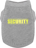 Discover Cozy Cotton Canine Wear: Soft, Lightweight, and Breathable Dog Shirt Vest with Eye-Catching Graphics(Security), Keeping Your Furry Friend Warm and Comfy! Grey XL