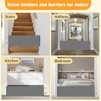 15" Step Over Retractable Dog Gate, No-Drill Pet Barrier for Doorways & Stairs, Easy Human Access & Pet Containment, Adjustable Small Dog Gate for Indoor Use