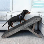 Dog Ramp for Couch, by DoggoRamps – Furniture Quality Solid Hardwood Ramp for Dogs to Get on Couch with Platform Top & Non-Slip Grip – Adjustable Ramp for Small & Medium Dogs – 100% Made in N America