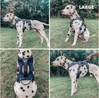 Tuff Pupper Escape Proof No Escape Dog Harness | 5 Point Adjustable Fit Harness for Dogs | Padded Dog Harnesses | Handle Dog Lift Harnesses