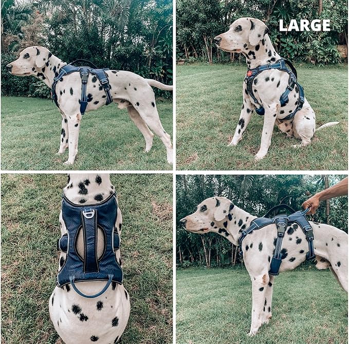 Tuff Pupper Escape Proof No Escape Dog Harness | 5 Point Adjustable Fit Harness for Dogs | Padded Dog Harnesses | Handle Dog Lift Harnesses