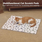 FUKUMARU 3PCS Cat Scratcher Wall Mounted, 23.6 Inch Extra Long Cardboard Cat Scratch Pad for Wall, High-Density Cats Scratching Board Indoor, Kitten Scratching Pads for Corner Door