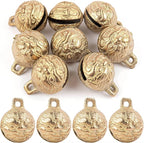 AUEAR, 8 Pieces Vintage Brass Bells 38mm Mini Jingle Bell for DIY Wind Chimes Home Decor