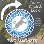 Screen Door Magnets Double Sided – Keep People, Kids, and Dogs from Running into The Screen Door - Robbins Aria Dog Mosaic