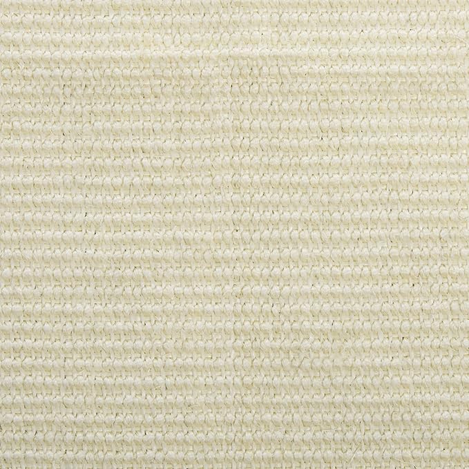 SAFAVIEH Cat Scratch Mat Pad Collection, 12" x 20", Oval, Ivory, Sisal & Jute Boucle Weave, Velcro & Slip Resistant Backing
