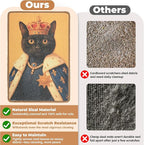 Sisal Cat Scratcher Mat, Cat Wall Scratcher for Indoor Cats, 23.6x15.7 Inch Cat Scratch Pad with Hook & Loop, Wall Mounted Cat Scratching Post to Protect Couch and Carpet（Monarch Cat）